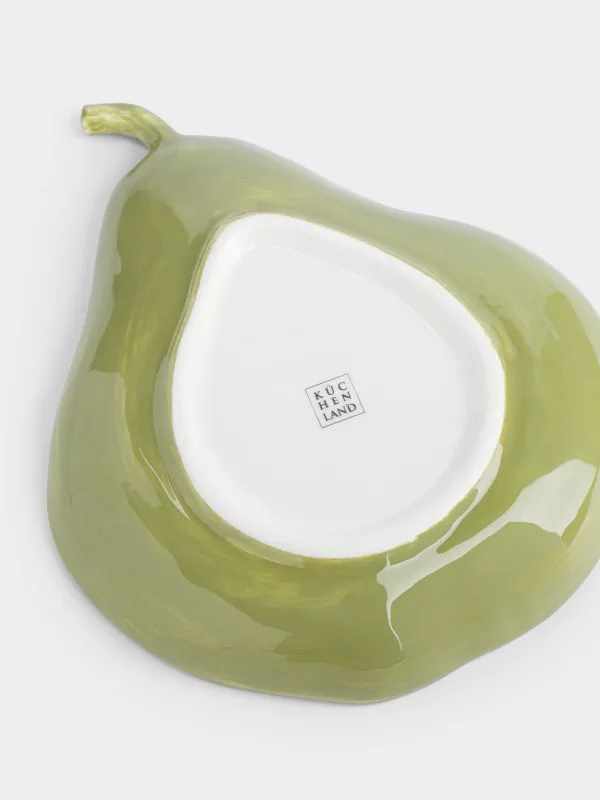 Блюдо, 20х16х4 см, в крапинку, Груша, Crumple fruits, image-4