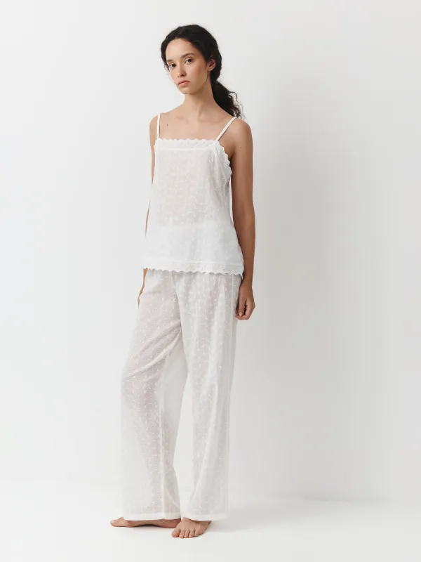 Әйелдерге арналған топ, үйге арналған, өлшемі S, мақта К, белдіктері мен баулары бар, ақ, Өрнектер, Deremisa, image-2