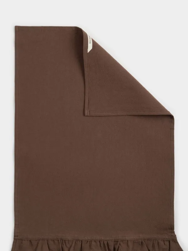 Полотенце кухонное, 40х60 см, с рюшами, хлопок, серо-бежевое, Ruffles, image-4