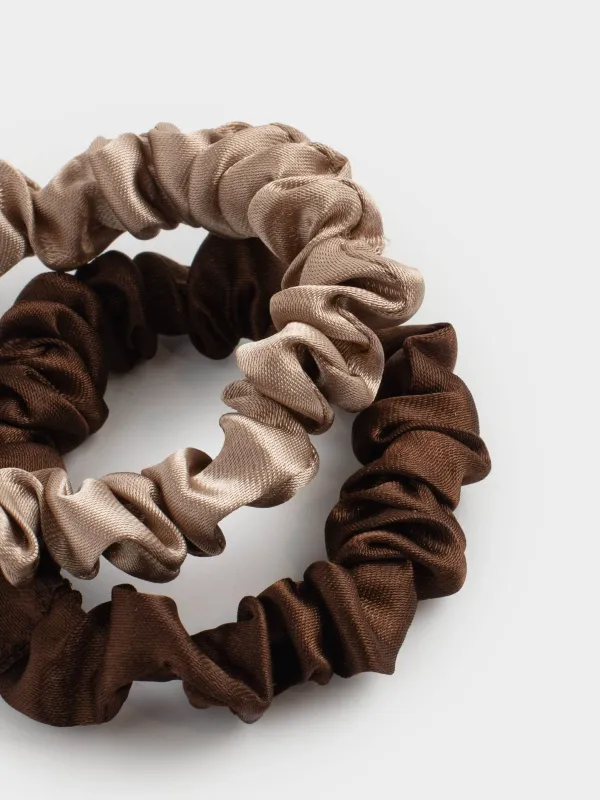 Шаш резеңкесі, 6 см, 2 дана, сәтен, сарғыш-қоңыр, Silk, image-1