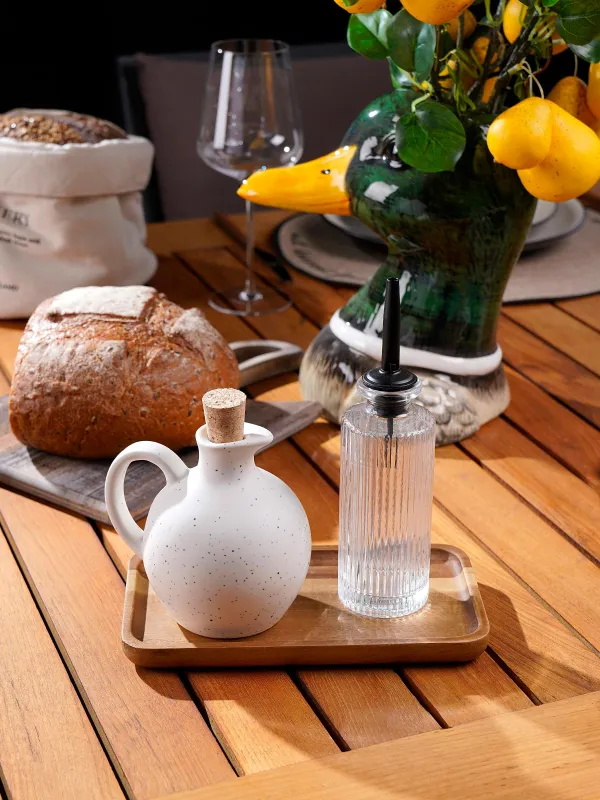 Май немесе сірке суына арналған бөтелке, 160 мл, диспенсері бар, шыны Р/металл, Ribby, image-4