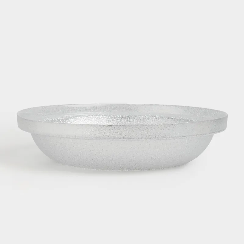 Ваза для фруктов, 30х7 см, стекло Р, серебристая, Cracle