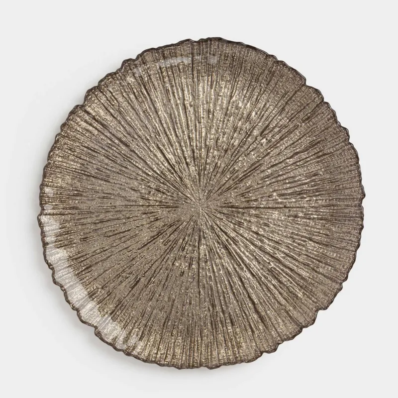 Түскі ас тәрелкесі, 28 см, шыны, қоңыр, Raisen