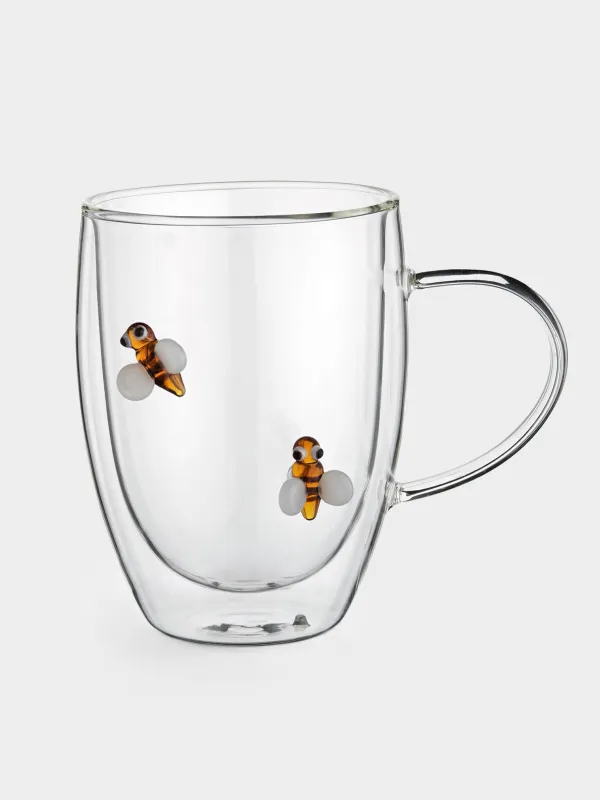 Кружка, 350 мл, стекло Б, Пчелы, Air decor, image-0