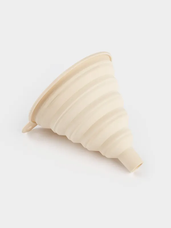 Шұңқыр, 12х11 см, жиналмалы, силикон, крем түсті, Manny, image-3