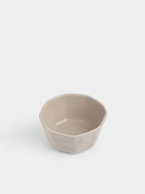 Кесе, 14х7 см, керамика, сарғылт-қоңыр, Мыжылған әсер, Crumple creme, image-1