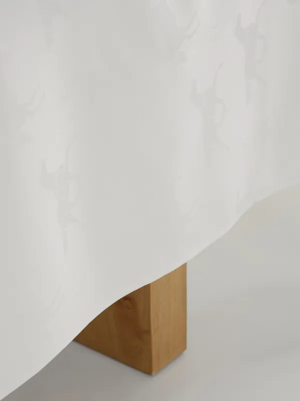 Дастархан, 160х160 см, жаккард, полиэстер, сұр-сарғылт-қоңыр, Жылқылар, Graceful horses, image-5