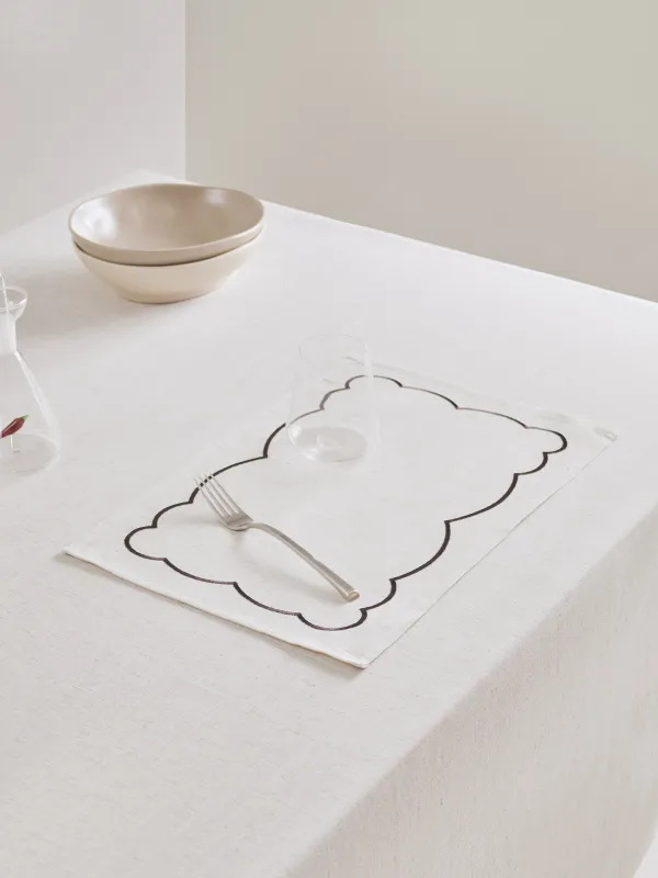 Салфетка под приборы, 30х45 см, полиэстер/лен, прямоугольная, бежевый меланж, Винтаж, Melange outline, image-5