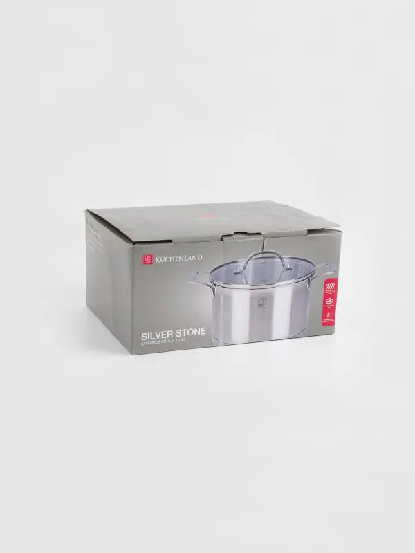 Кастрюля, 18 см, 2,5 л, с крышкой, сталь/стекло Б, Silver Stone, image-6