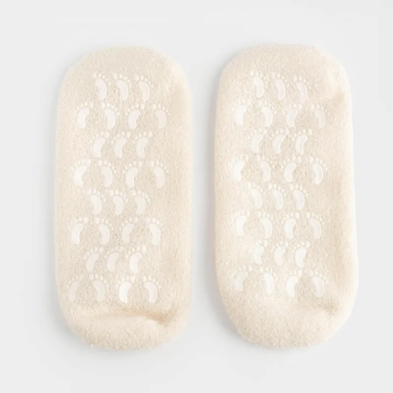 Өкшеге арналған СПА-гельді шұлықтар 36-40, қайта пайдалануға болады, полиэстер, сүт түстес, қысқа, Спа, image-1