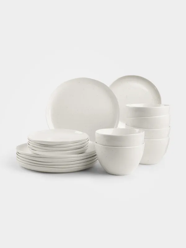 Асхана жиынтығы, 6 тұлға, 18 зат, фарфор N, сүт түсті,, Нүктелер, Boho, image-0