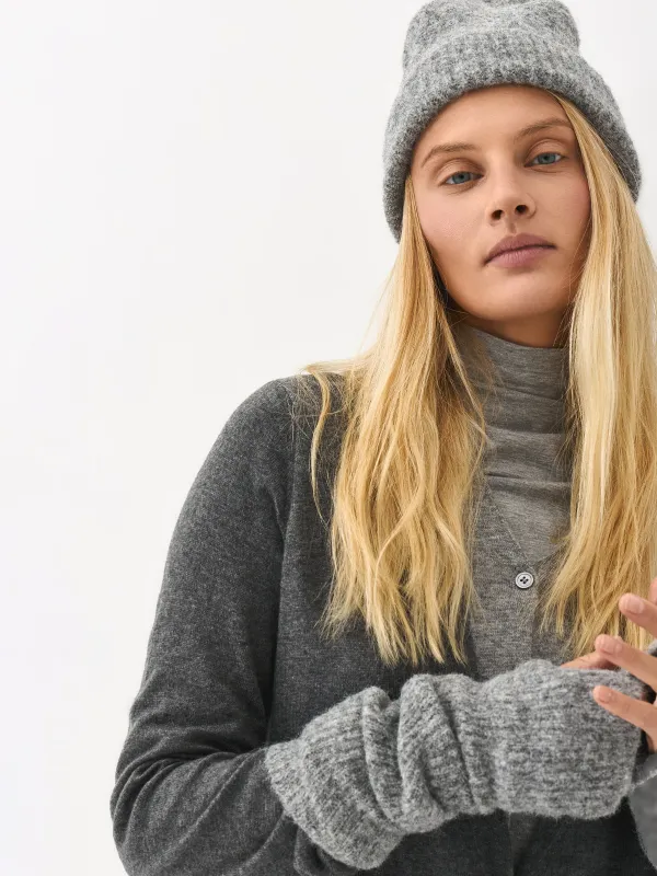 Әйелдер бас киімі, бірыңғай өлшем, полиэстер/акрил, сұр, Loop, image-3