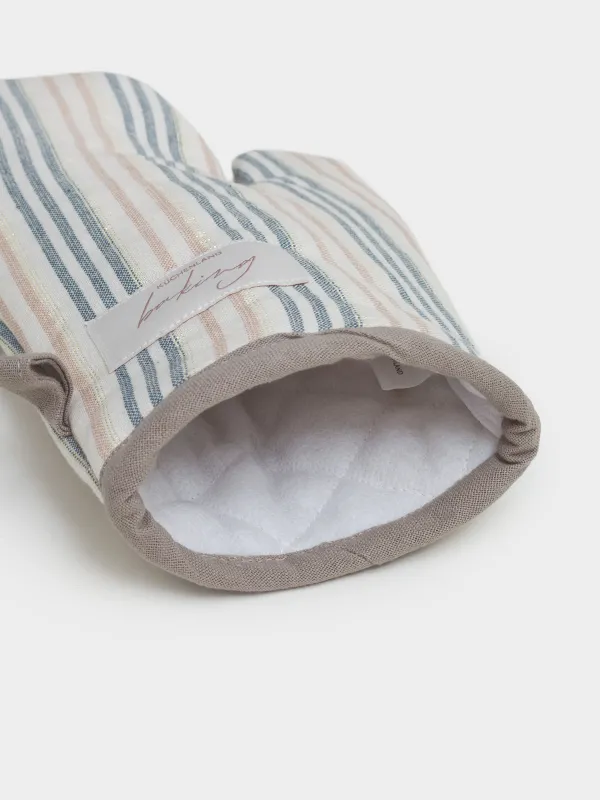 Ыдыс ұстағыш-қолғап, 18х30 см, мақта, сарғылт-қоңыр, Жолақтар, Stripes kitchen, image-5