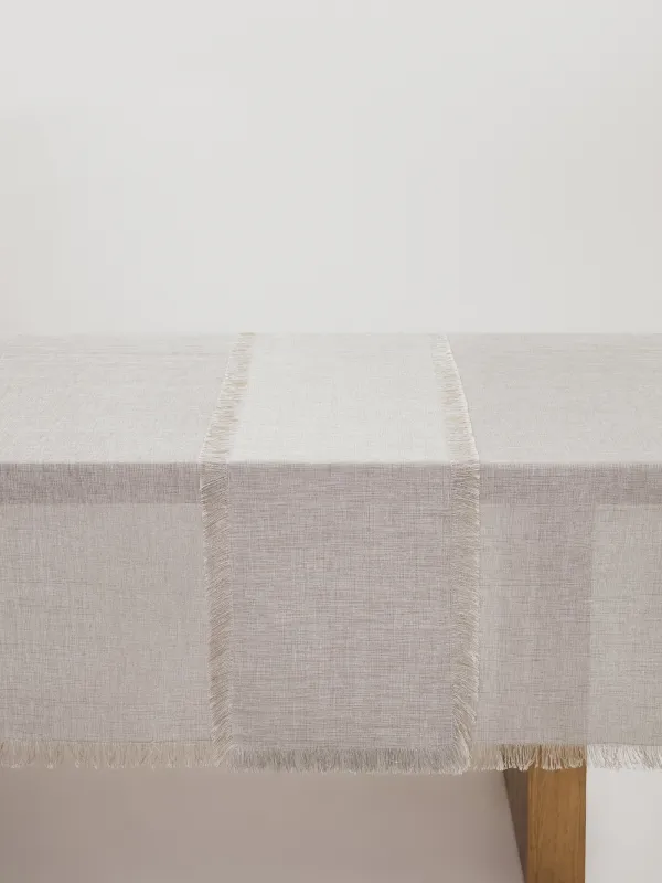 Үстел төсеніші, 40х160 см, шашағы бар, полиэстер, сұр меланж, Beverin, image-8