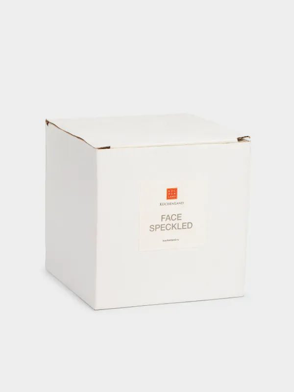 Саптыаяқ, 420 мл, керамика, ақ, дақ, бет, Face speckled, image-5