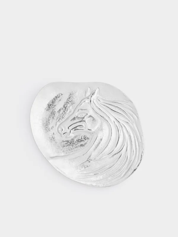 Блюдо декоративное, 18х21 см, Horse silver, image-0