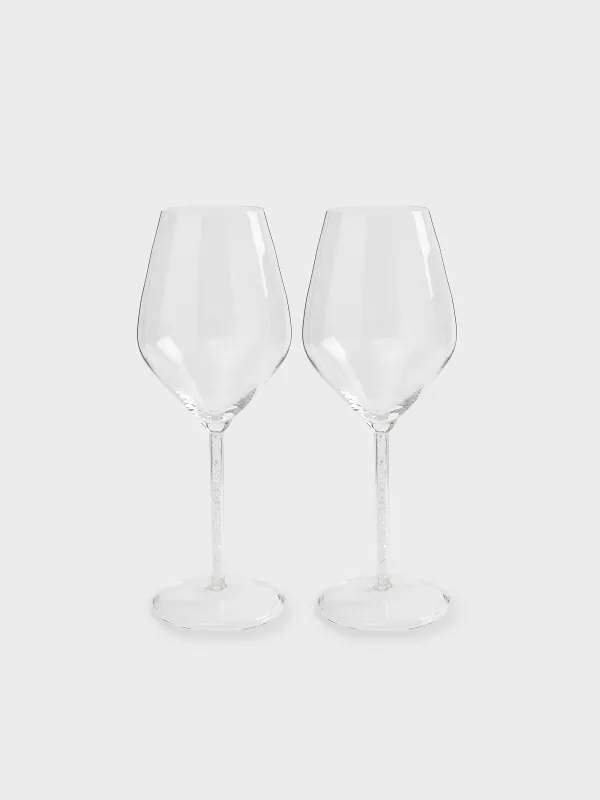 Шарап әйнегі, 450 мл, 2 дана, шыны / ринстондар, Crystal decor, image-0