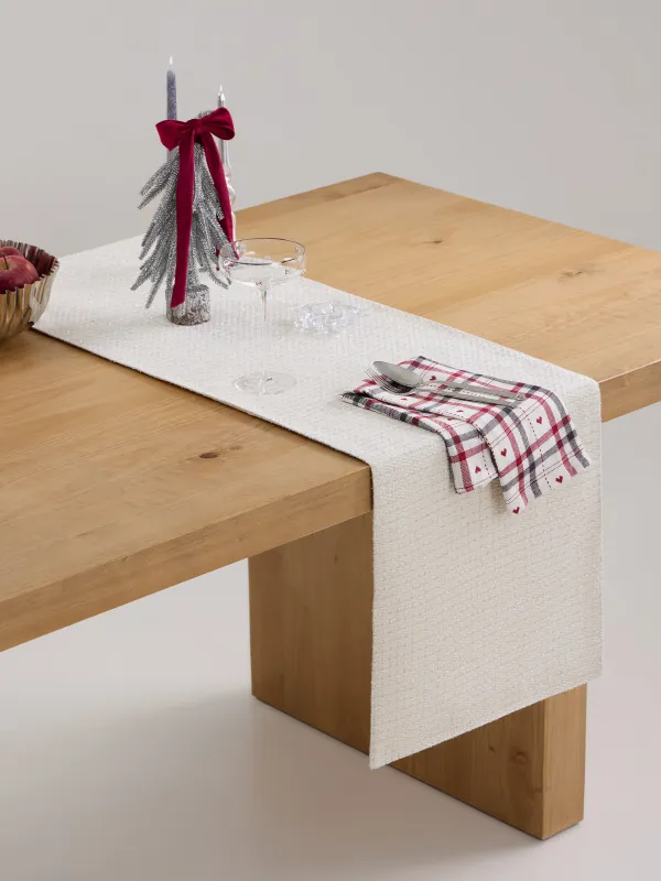 Үстел төсеніші, 40х160 см, полиэстер, ақ, Күміс тор, Cage silver, image-6