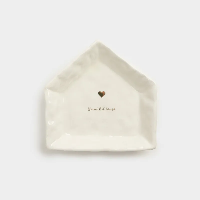 Кесе, 14х3 см, керамика, сүт және алтын түстес, Әдемі үй, Snow sparks