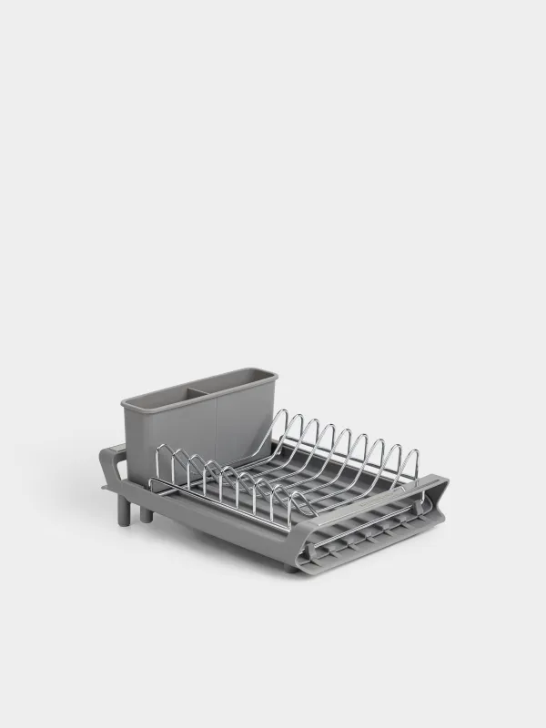 Сушилка для посуды, 28/47х20 см, с раздвижным поддоном, сталь/пластик, серая, Drying new, image-2