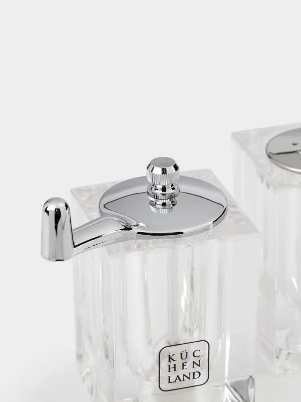 Тұз және бұрыш жинағы, 9 см, диірмен, акрил/пластик, Cube, image-4