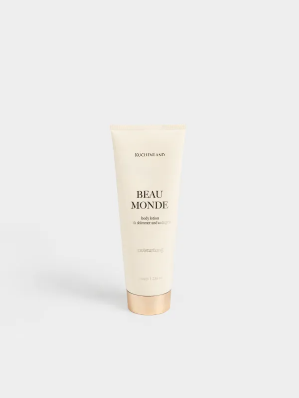 Денеге арналған лосьон, 236 мл, шиммері мен коллагені бар, ылғалдандырады, Манго, Beau monde, image-0
