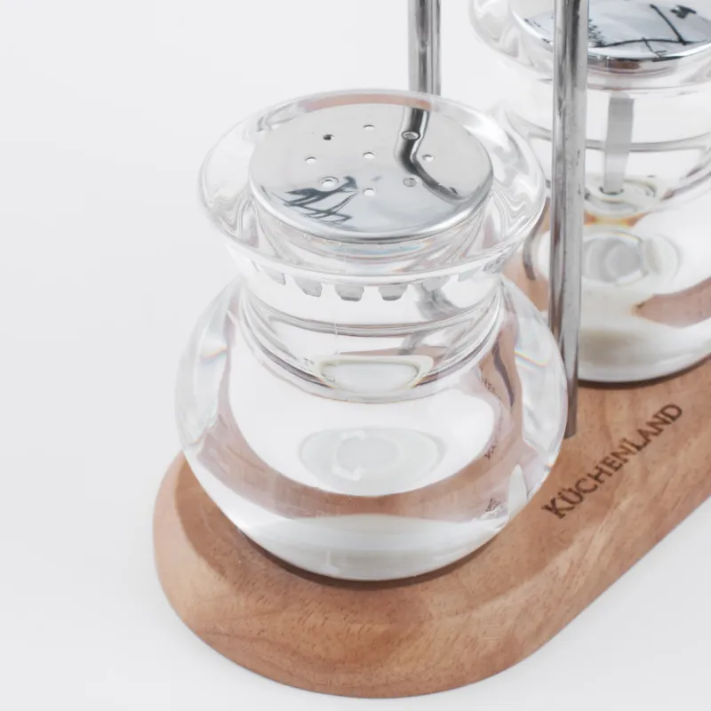 Тұз және бұрыш жинағы, 13 см, диірменмен, стендте, акрил / ағаш, Spices, image-3