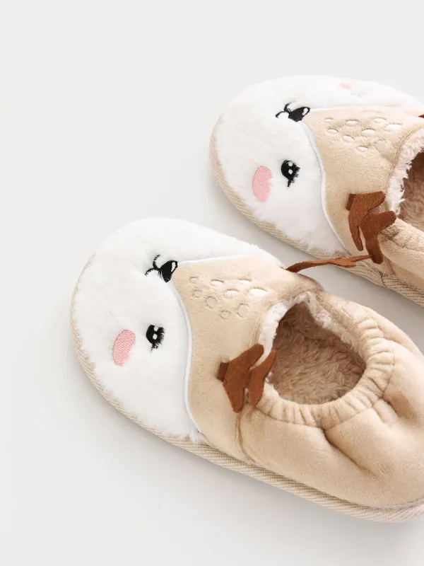 Балалар тәпішкелері, үйге арналған, өлшемі 27, жүн, сарғылт-қоңыр және ақ, Бұғы, Generous, image-2