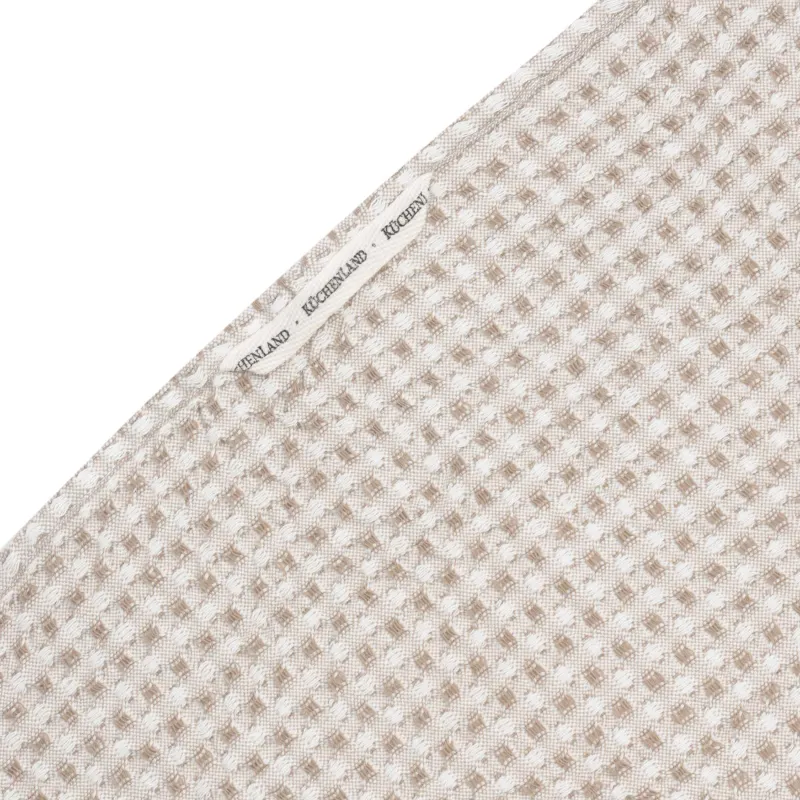 Полотенце кухонное, 40x60 см, хлопок, коричневое, Waffle, image-3