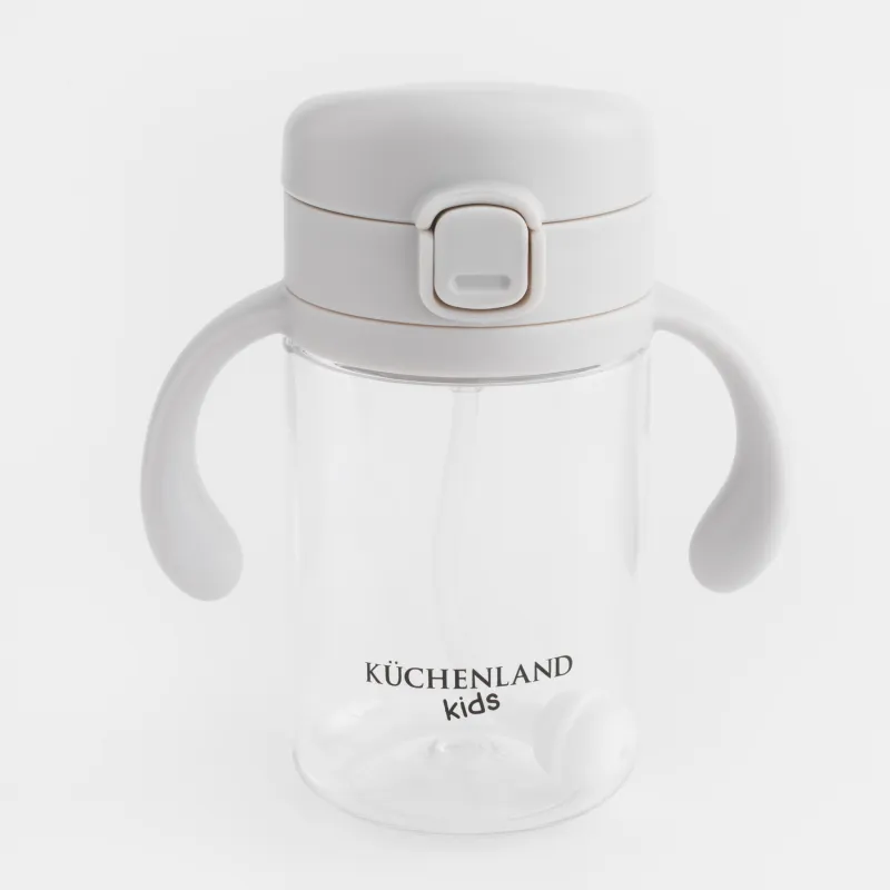 Ішуге арналған бөтелке, балаларға арналған, 240 мл, тритан, сұр, Kiddy, image-1