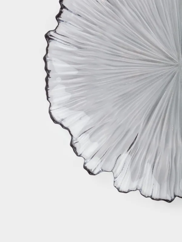 Тарелка закусочная, 21 см, стекло Р, серая, Verge, image-2