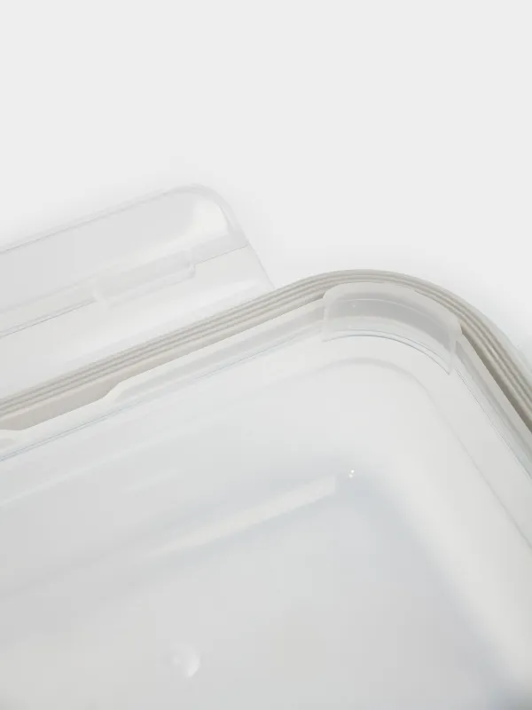 Контейнер, 1,4 л, с клипсами, стекло Т/пластик, прямоугольный, Clip, image-4