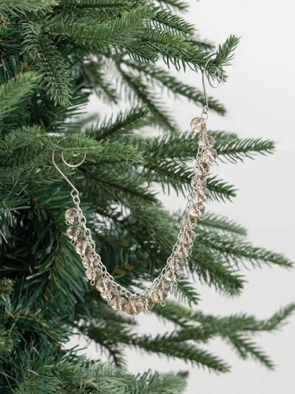 Шырша ойыншығы, 30 см, шыны/металл, кәріптас, Шынжыр, Ice crystal, image-5