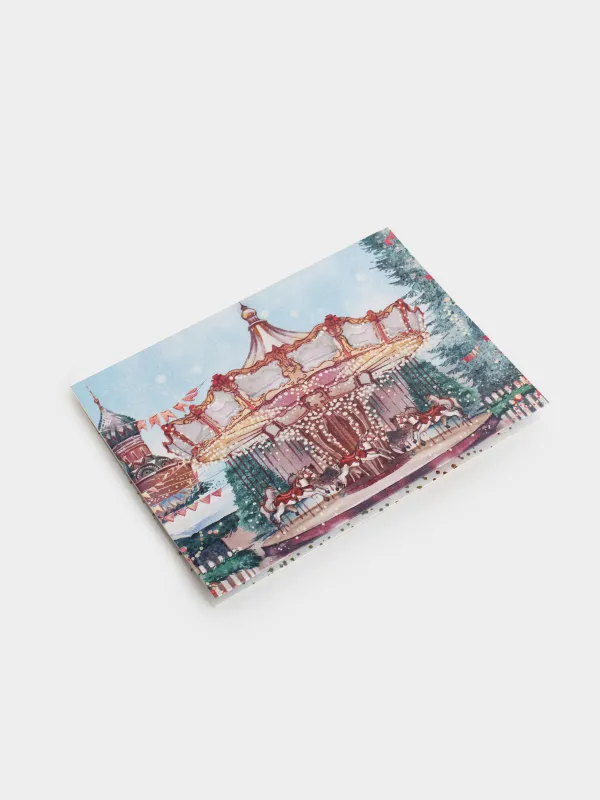 Открытка подарочная 3D, 18х13 см, Carousel, image-2