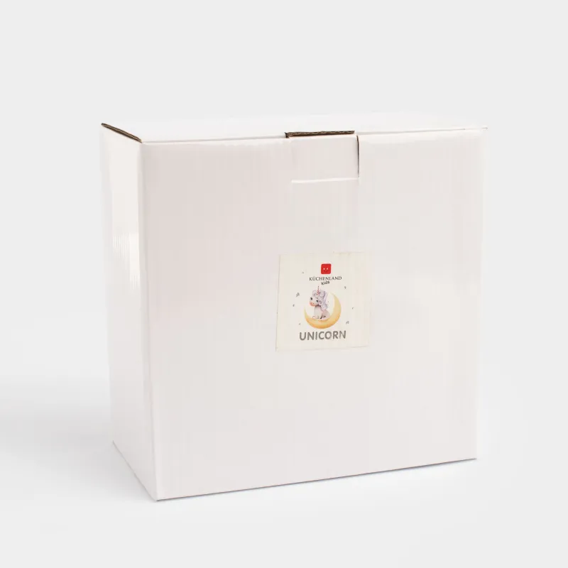 Балаларға арналған ыдыс-аяқ жинағы, 3 зат, фарфор N, ақ, Бір мүйізді және ай, Unicorn, image-7