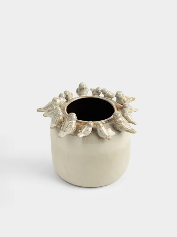 Ваза для цветов, 16 см, декоративная, Птицы, Birds milk, image-1