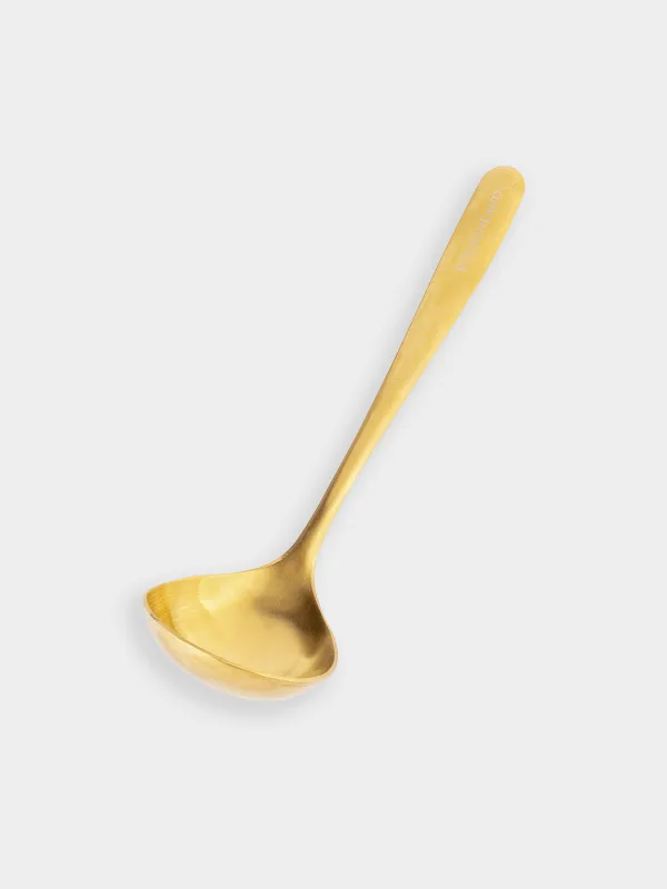 Құйылған қасық, 20 см, болат, алтын, классикалық алтын, image-1