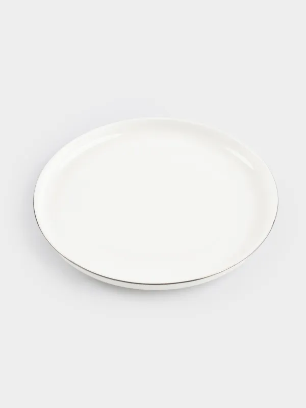 Тәтті тағам тәрелкесі, 20 см, 2 дана, фарфор F, ақ, Ideal silver, image-1