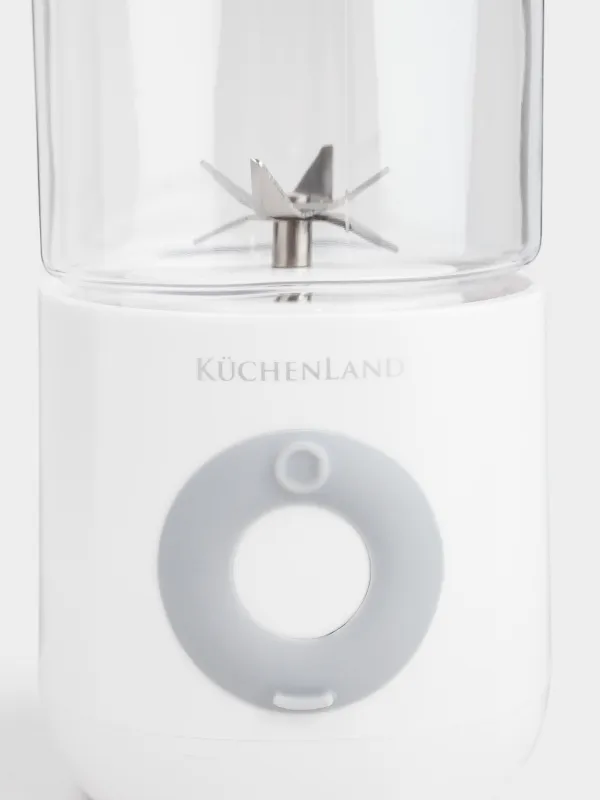 Блендер персональный, 500 мл, 35 Вт, портативный, заряжаемый, пластик/сталь, белый, Handy, image-1