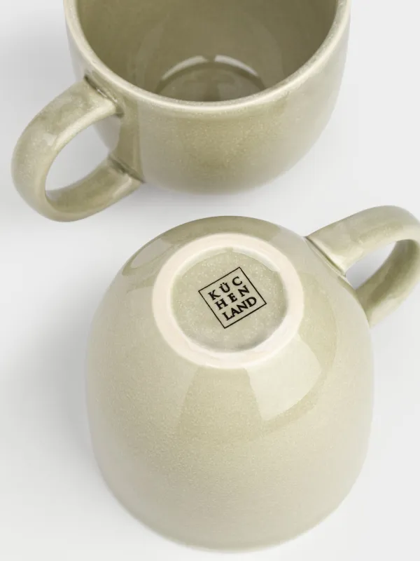 Кружка, 400 мл, 2 шт, Неровный край, Riveso green, image-4