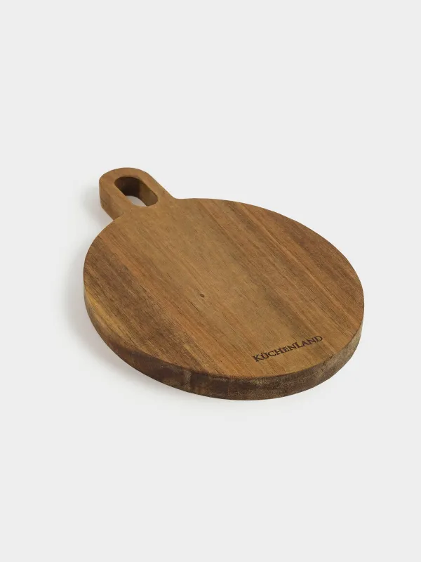 Набор досок разделочных, 2 шт, на подставке, дерево/сталь, прямоугольная/круглая, Noble tree , image-3