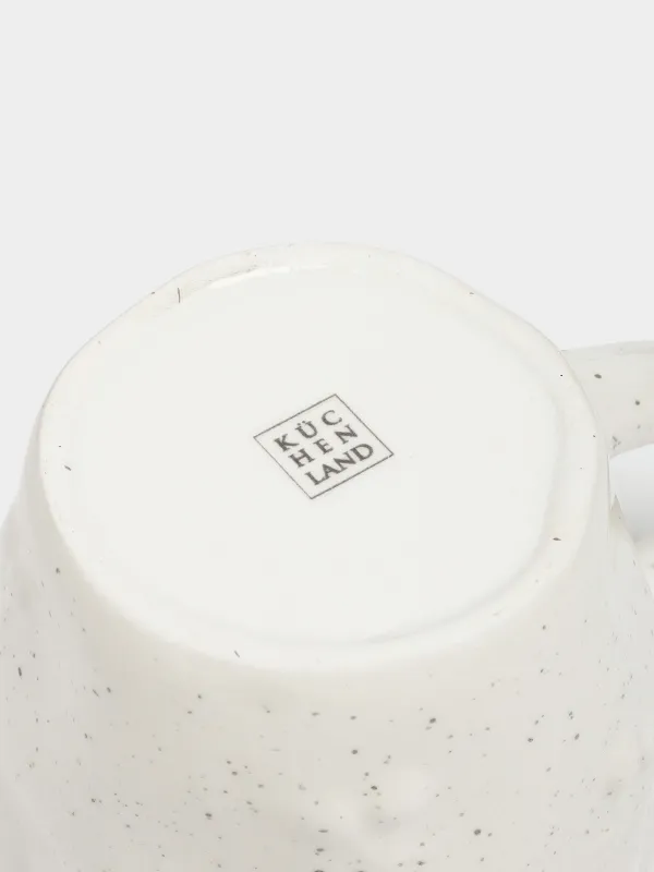 Кружка, 330 мл, керамика D, молочная, в крапинку, Вишни, Relief, image-3