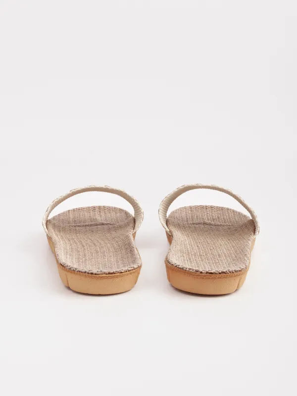 Әйелдер сандалдары, өлшемі 35-36, полиэстер/ЭВА, сарғылт-қоңыр және сүт, Геометрия, Walk, image-3