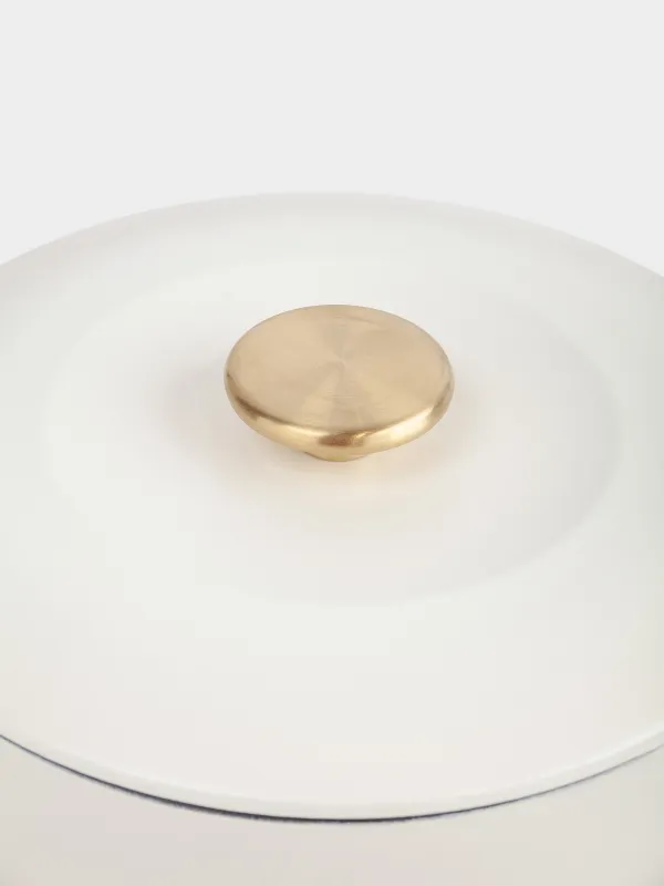 Қазан, 25 см, 4 л, қақпағы бар, шойын, сүт түстес, Light kitchen, image-4