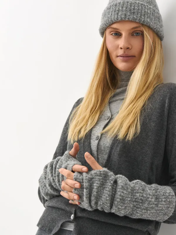 Әйелдер қолғаптары, бірыңғай өлшем, полиэстер/акрил, сұр, Loop, image-3