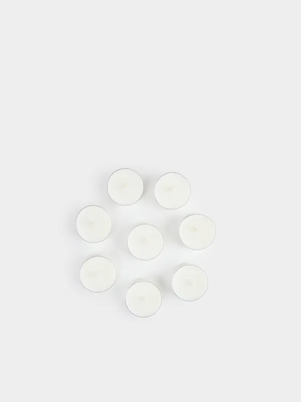 Свеча ароматическая, 6 см, 8 шт, чайная, Luxury white, image-1