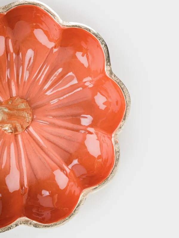 Блюдо декоративное, 20х6х2 см, металл, оранжево-золотистое, Тыква, Forest symphony, image-4