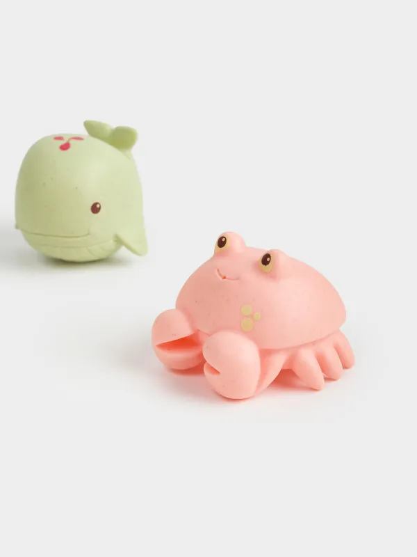 Шомылуға арналған ойыншықтар жиынтығы, 3 зат, ПВХ, Теңіз тіршілігі, Aquatic animals, image-1