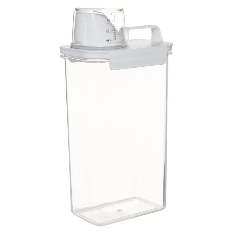 Кір жуғыш ұнтаққа арналған контейнер, 2,3 л, өлшегіші бар, пластик, ақ, Compact, image-1