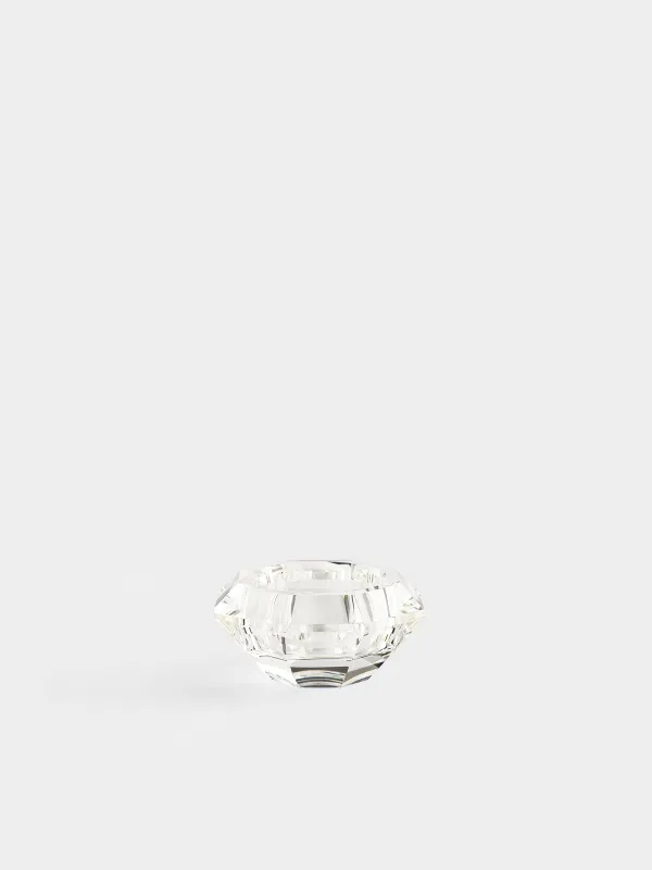 Подсвечник, 7х3 см, для чайной свечи, кристальное стекло, Бриллиант, Diamond, image-0